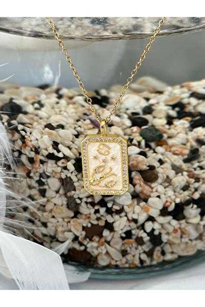 Brillo 316 L Çelik Gold Burç Kolye ( Akrep Burç )