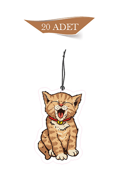 1001MODEL مجموعة قطط لطيفة مكونة من 20 قطعة - رائحة وإكسسوارات السيارات