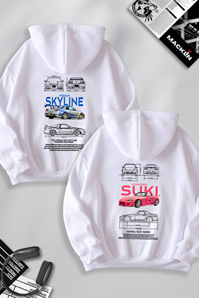 darkopia مجموعة سويت شيرت بغطاء للرأس مطبوع عليها Skyline and Suki BACK
