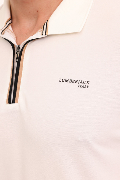 lumberjack ML FRANKY 12BA-111 4PR Ekru Erkek Kısa Kol T-Shirt