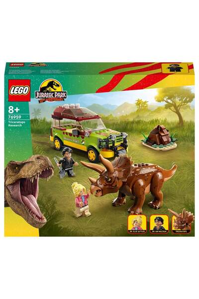 LEGO Jurassic Park Triceratops Araması 76959 - 8 Yaş ve Üzeri Çocuklar için Koleksiyonluk Yarat
