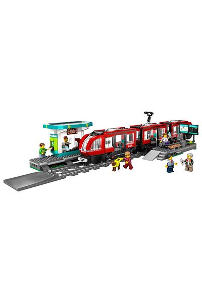 LEGO City City Center Trolley Station 60423 - Toy Train and Vehicle Enthusiast, Age 7 and Up