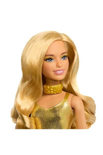 Barbie Altın Rengi Tulumlu Büyüleyici Parti Bebeği HRH19