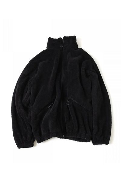 DEEPSHOPPİNG Unisex Μαύρο Oversize Λούτρινο Μπουφάν