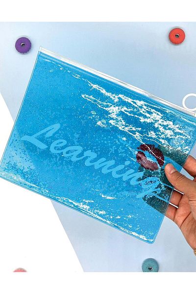 Kağıt Gemi Dükkan Blue Glitter File