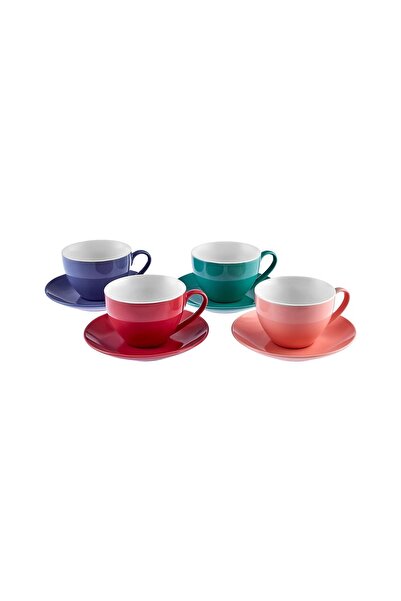 Karaca Colorful 4-Person Tea Cup Set