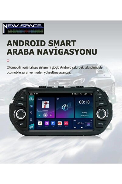 NEWSPACE FİAT EGEA TUŞLU ANDROİD 4GB RAM 64GB ROM CARPLAY NAVİGASYON MULTİMEDYA