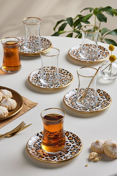 Karaca Ctkg Leopard 12 Piece Glass Tea Set Shopselstreny 878477