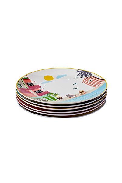 Karaca Miami Cake Set for 6 Persons 19 Cm