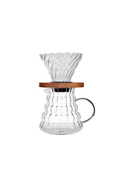 Karaca Cliff 600 ml Borosilicate Glass Dripper - Coffee Brewing Filter