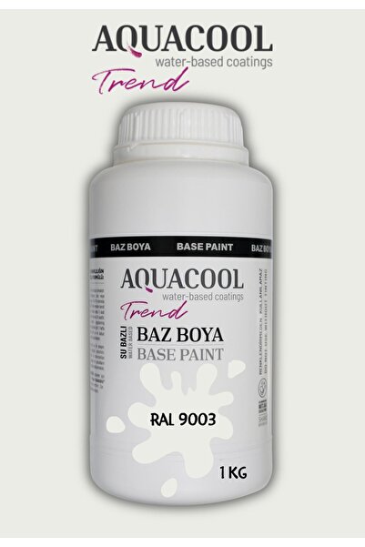 Aquacool Trend Akrilik Hobi Boya 1 Kg Su Bazlı Hibrit Dönüşüm Boyası Ral 9003...