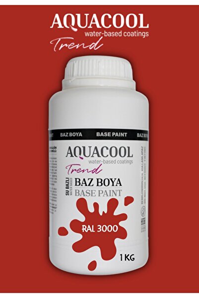 Aquacool Trend Akrilik Hobi Boya 1 Kg Su Bazlı Hibrit Dönüşüm Boyası Ral 3000...