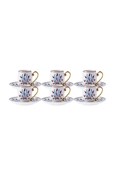 Karaca Finike Kaffeetassen-Set für 6 Personen 80 ml