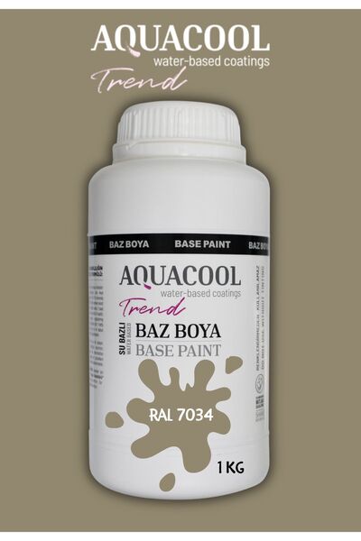 Aquacool Trend Akrilik Hobi Boya 1 Kg Su Bazlı Hibrit Dönüşüm Boyası Ral 7034...