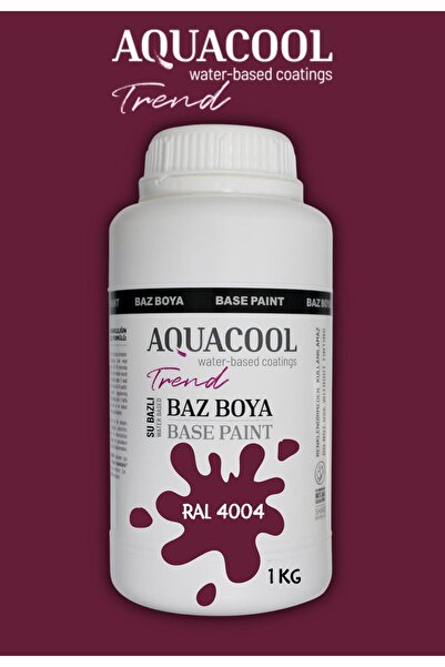 Aquacool Trend Akrilik Hobi Boya 1 Kg Su Bazlı Hibrit Dönüşüm Boyası Ral 4004...
