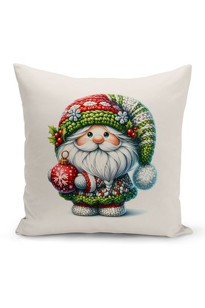 Bertille Home New Year Series Double Sided Digital Printed Throw Pillow Case (Christmas Christmas Cushion Cover)