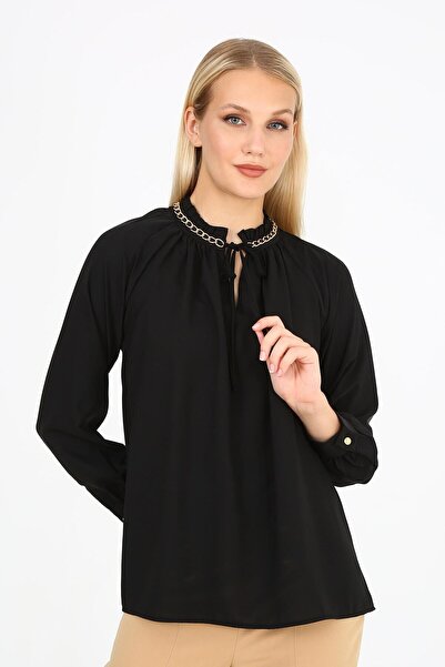 METANİA Blouse - Chain Detailed