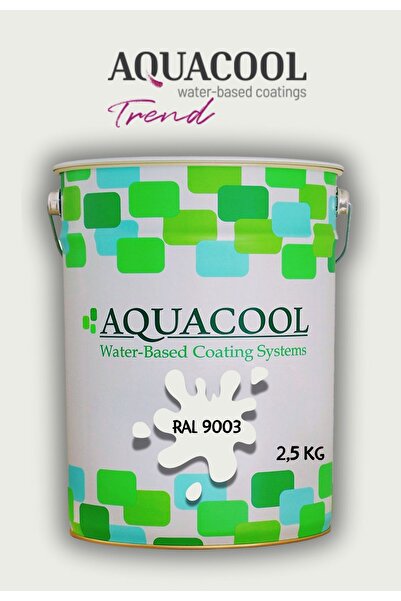 Aquacool Trend Akrilik Hobi Boya 2,5 Kg Su Bazlı Hibrit Dönüşüm Boyası Ral 9003 Sinyal Beyaz