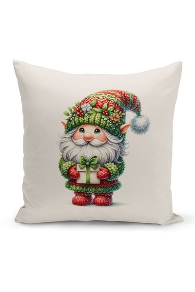 Bertille Home New Year Series Double Sided Digital Printed Throw Pillow Case (Christmas Christmas Cushion Cover)
