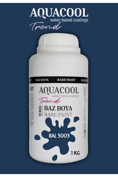 Aquacool Trend Akrilik Hobi Boya 1 Kg Su Bazlı Hibrit Dönüşüm Boyası Ral 5003...