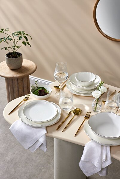 Karaca Flora Porzellan 24-teiliges Geschirrset für 6 Personen