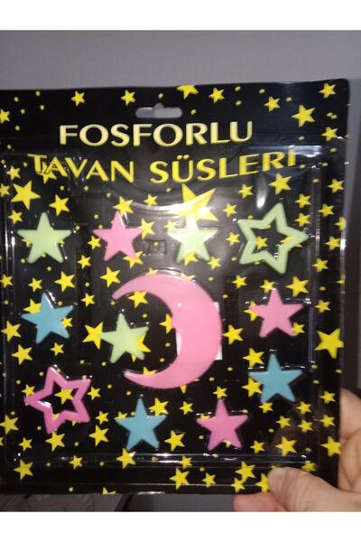 HANK TİCARET Ornamente de tavan fosforescente Stelele sunt în mijloc Luna