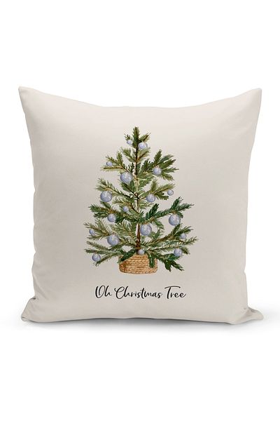 Bertille Home New Year Series Double Sided Digital Printed Throw Pillow Case (Christmas Christmas Cushion Cover)
