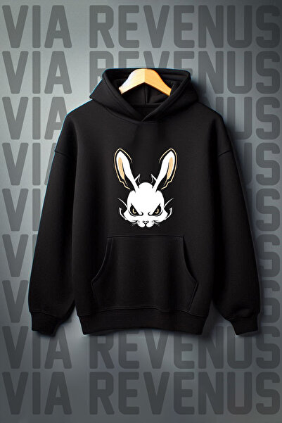 Vordevia Bad Bunny Štampano Kangaroo Pocket 3 Thread Ş Čupkani materijal Wide...