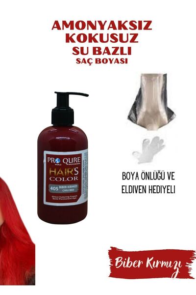 PROQURE Biber Kırmızısı Renkli Saç Boyası 250 ml