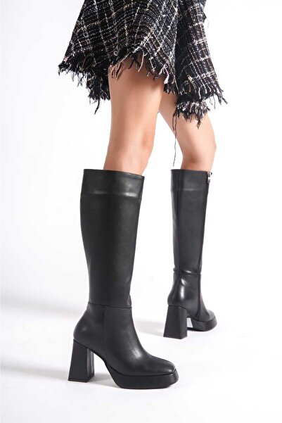 MALENTA Mlt0030-2301 Ghete de damă cu platformă neagră - Daily / 36