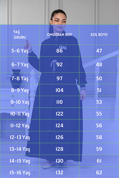 Jannock Hooded Hijab Ferace - Κορίτσι, Ελαστικά Μανίκια