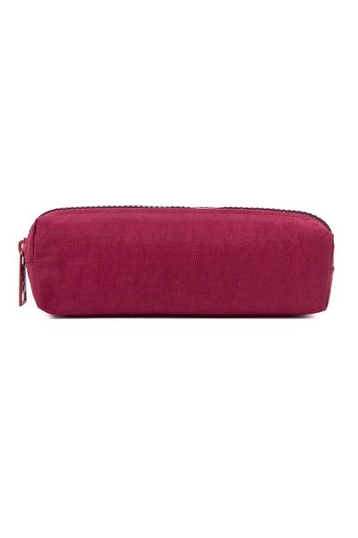 NEMO GROUP Claret Red Waterproof Crinkle Pencil Case - Single Pocket, Crinkle Fabric