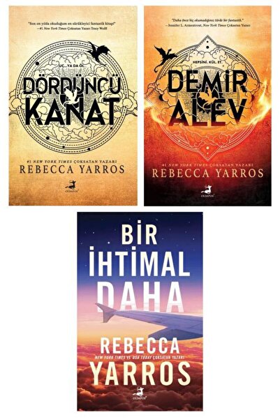Olimpos Yayınları Rebecca Yarros 3 Kitap (Dördüncü Kanat - Demir Alev - Bir İ...