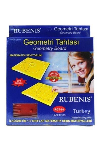 Rubenis Placă de geometrie din plastic cu două fețe
