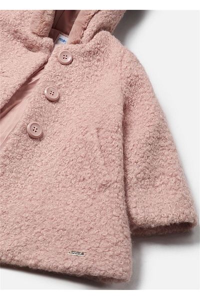 MAYORAL Pink Furry Baby Girl Coat - 2478