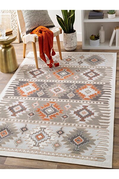 G&C HOME Kilim Desen Dijital Baskı Yıkanabilir Kaymaz Taban Salon Mutfak Balk...