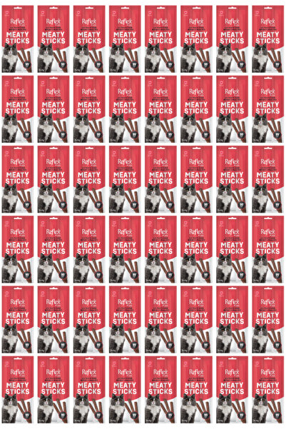 Reflex Biftek ve Kuzu Kedi Ödül Çubuğu Stick 3x5gr - 48 Adet