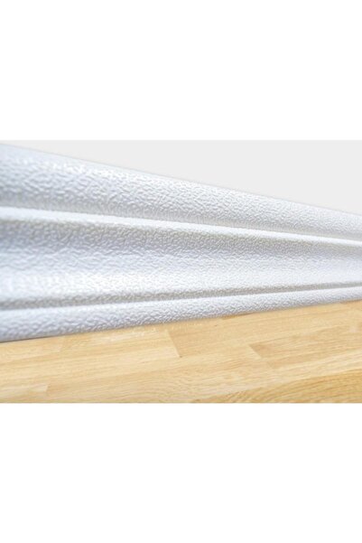 Renkli Duvarlar Beyaz 8cm X 225cm 4 Adet Yapışkanlı Çıta Çerçeve Esnek Süpürgelik