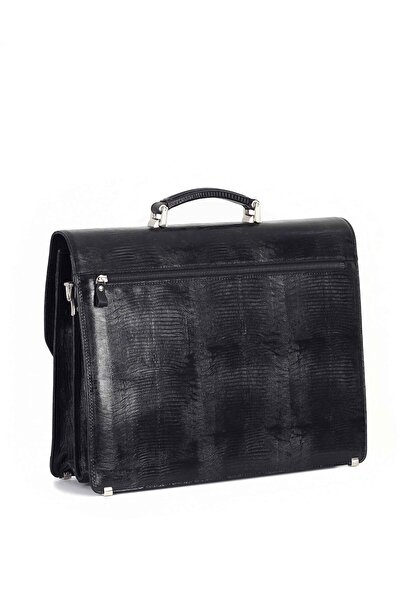 Aka Deri Leather Black Classic Briefcase 270 10