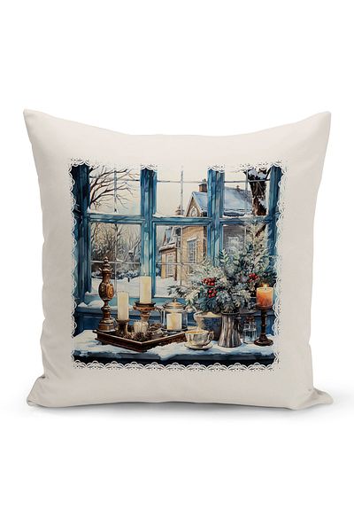Bertille Home New Year Series Double Sided Digital Printed Throw Pillow Case (Christmas Christmas Cushion Cover)