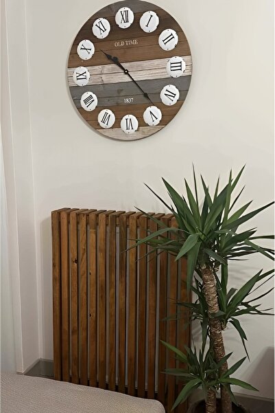 pinoxi Masif Ahşap Dekoratif Petek Kaplama Rafı 80 Cm