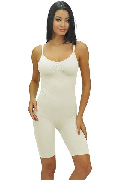 Momslab Women's White Full Length Corset 1060