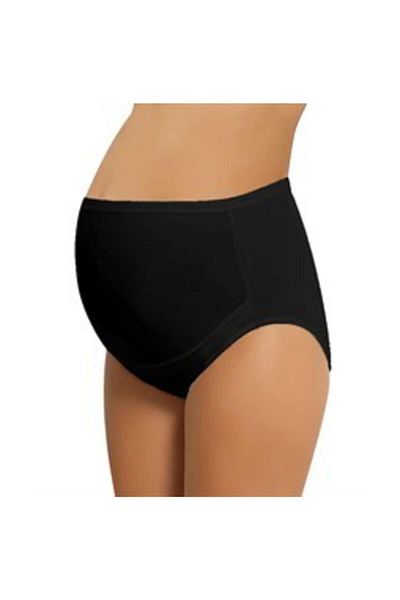 Momslab Women's Black Cotton Maternity Panties 540