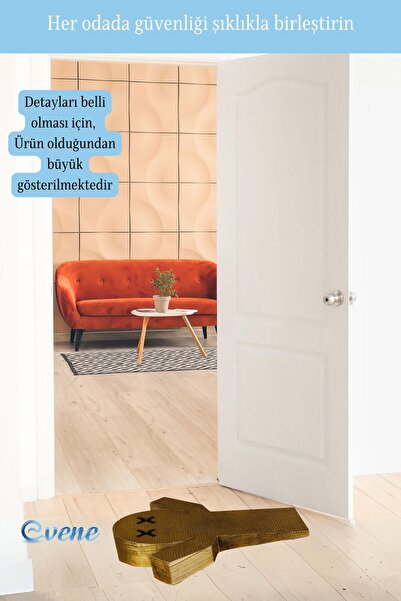 Evene Kapı Stoperi Altın Eskitme Renk Dekoratif Kapı Tutucu Durdurucu Model 3