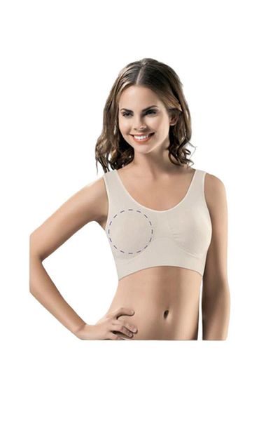 Momslab Bra Padded Bustier Corset Covered Bra Corset Seamless 9806