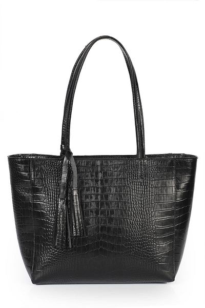 Ysmn Useful Genuine Leather and Tassel Detailed Women's Shoulder Bag - Yc 012016 Dkr