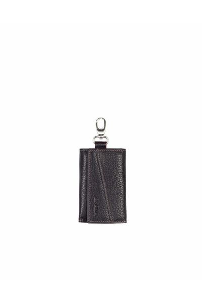 Aka Brown Leather Keychain - 005 4 Model