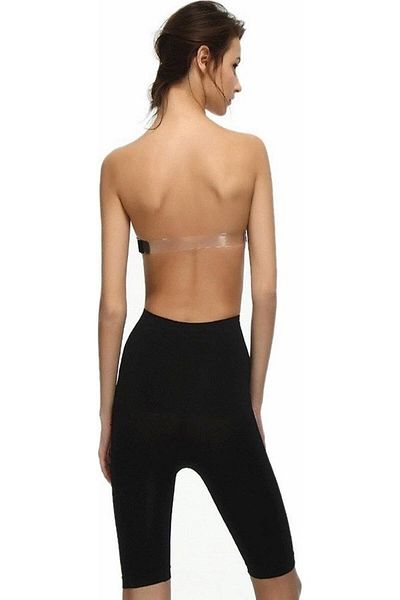 Momslab Women's Black Enhancing Silicone Long Belly Corset