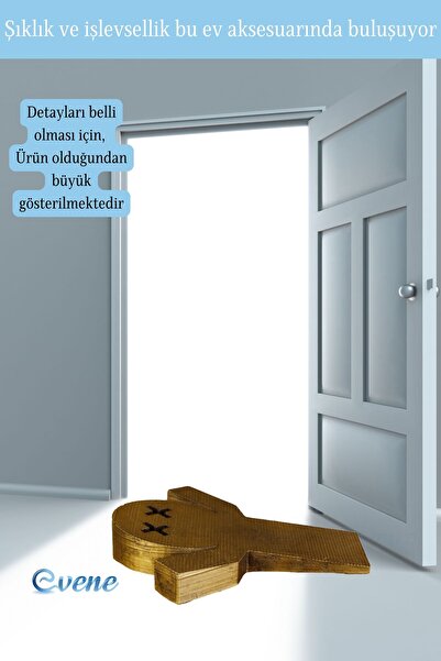 Evene Kapı Stoperi Altın Eskitme Renk Dekoratif Kapı Tutucu Durdurucu Model 3