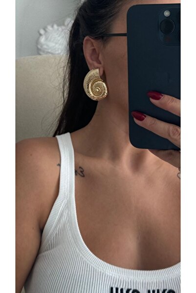 Vi store Çelik Snail Küpe